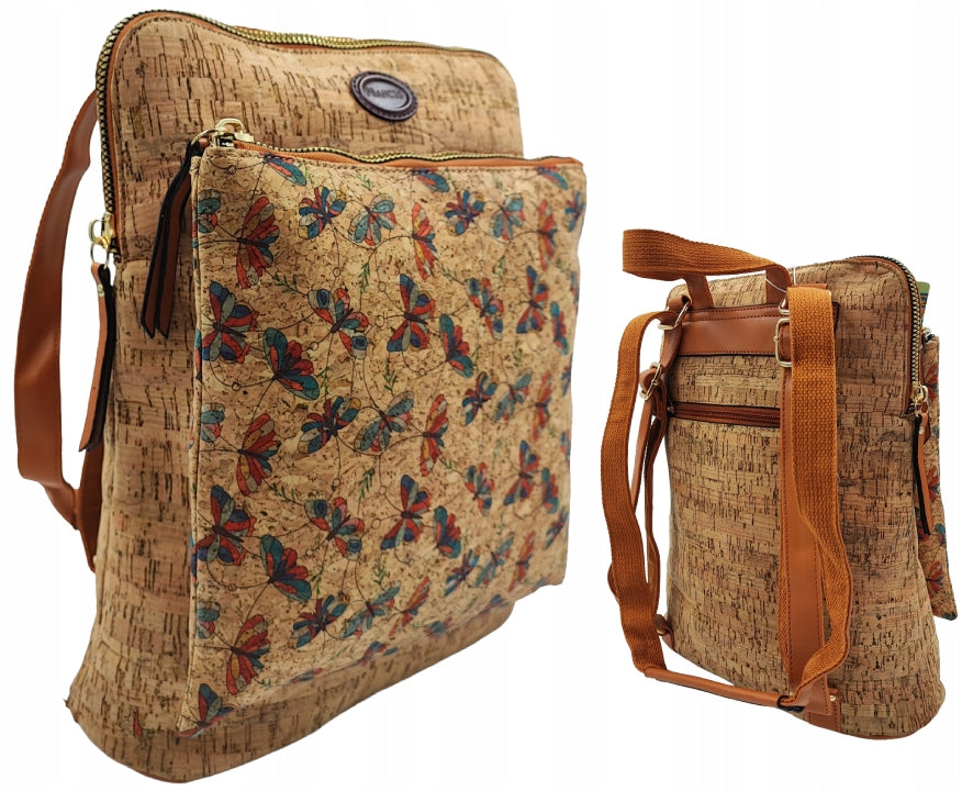 Women's Backpack with Cork and Eco-Leather 2in1 | Stylish, Lightweight and Functional