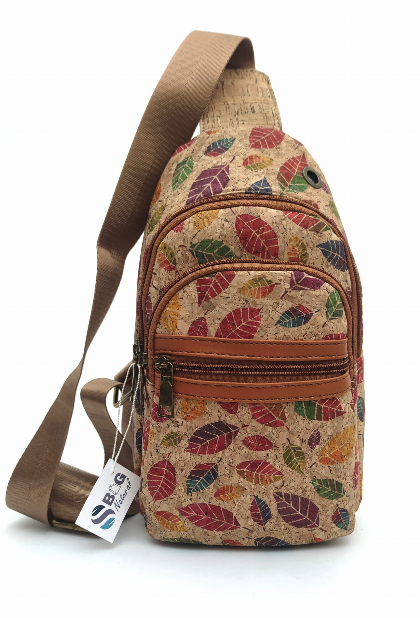 Women's Backpack with One Shoulder Cork Backpack Ultra Light Vegan