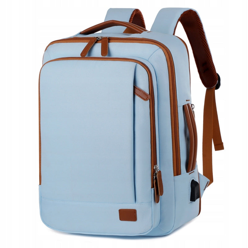 Women's Blue Business Laptop Backpack for School Work for Airplane