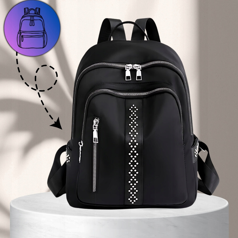 Women's City Backpack Elegant Black Waterproof SHOULDER BAG 2in1 Brand EdiBazzar