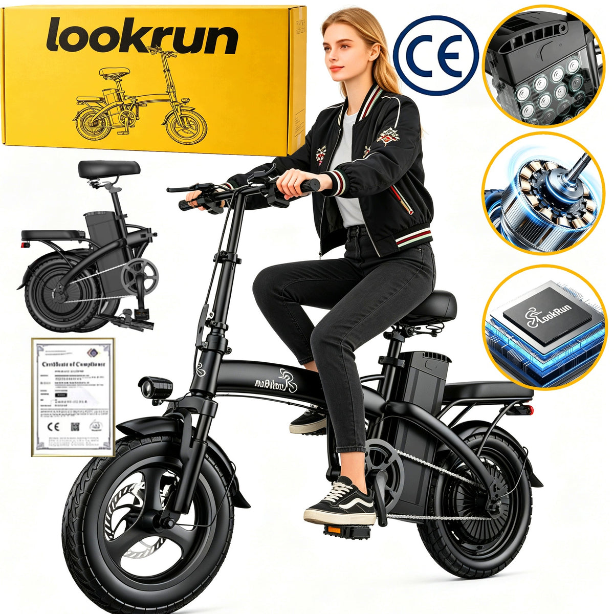 Women's/Men's Electric Vehicle LookRun G11 400W 48V 35km/h 14" PL 2026
