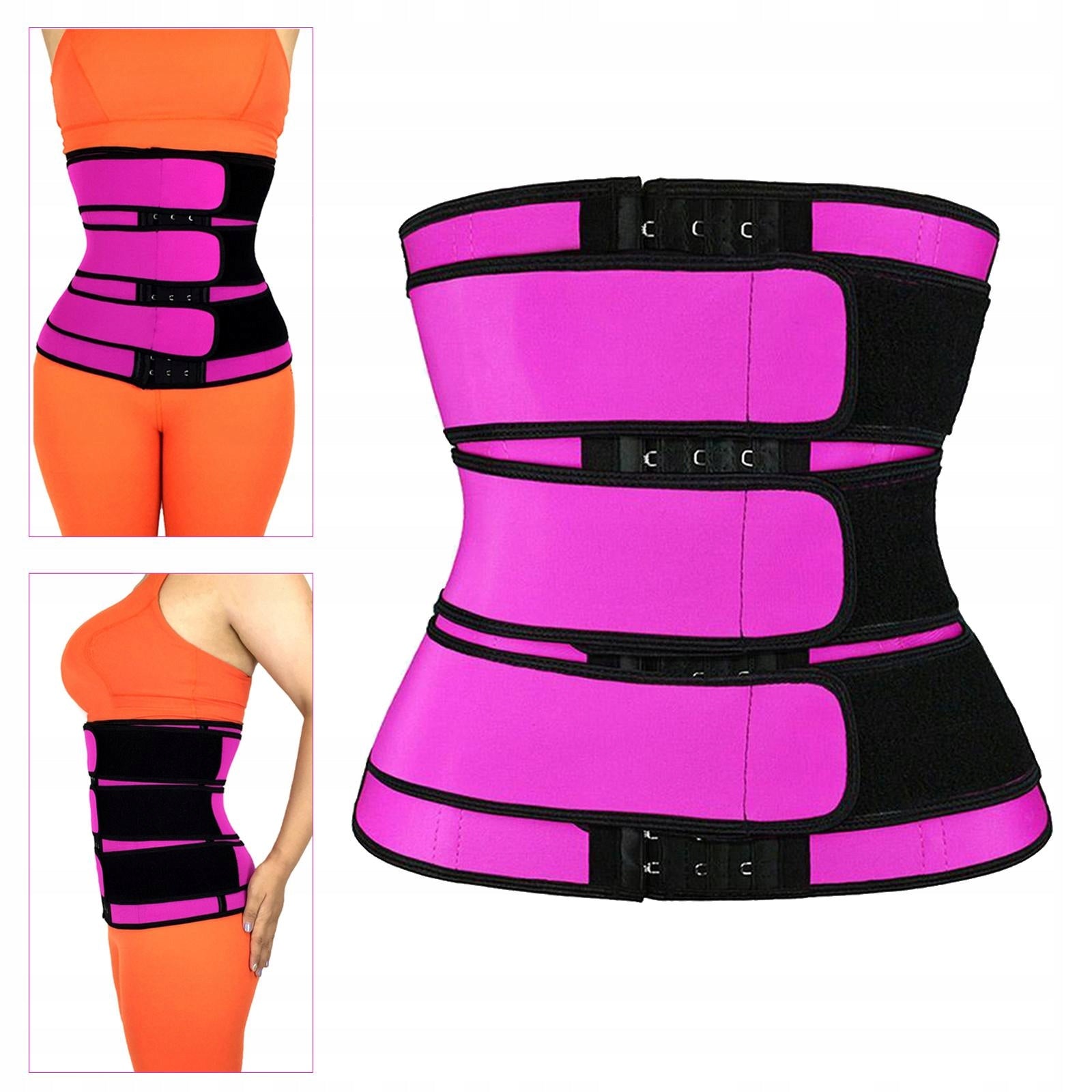 Women s Neoprene Waist Belt Corset Rose Red XXXL Model lateksowe buty do modelowania talii modelowanie