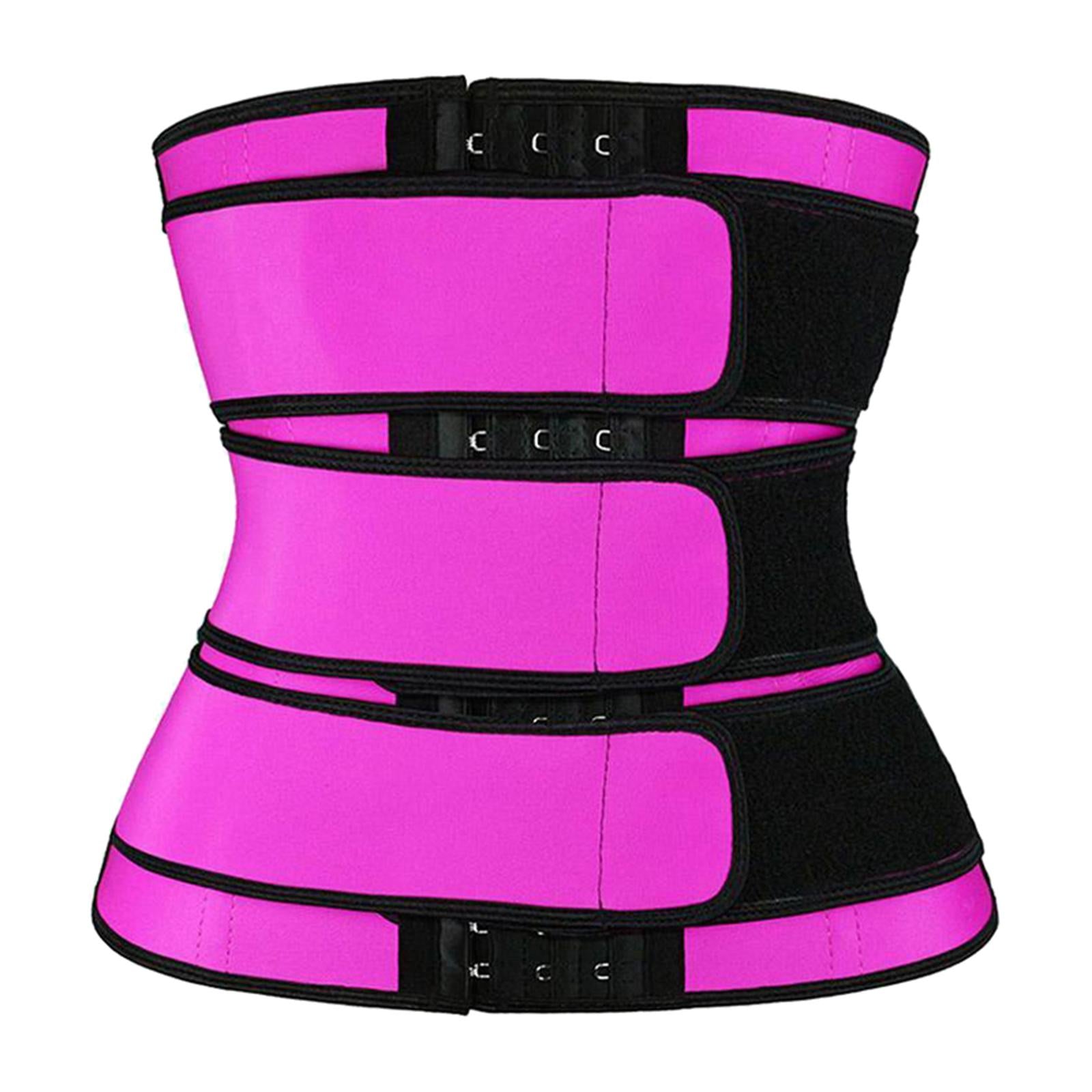 Women s Neoprene Waist Belt Corset Rose Red XXXL