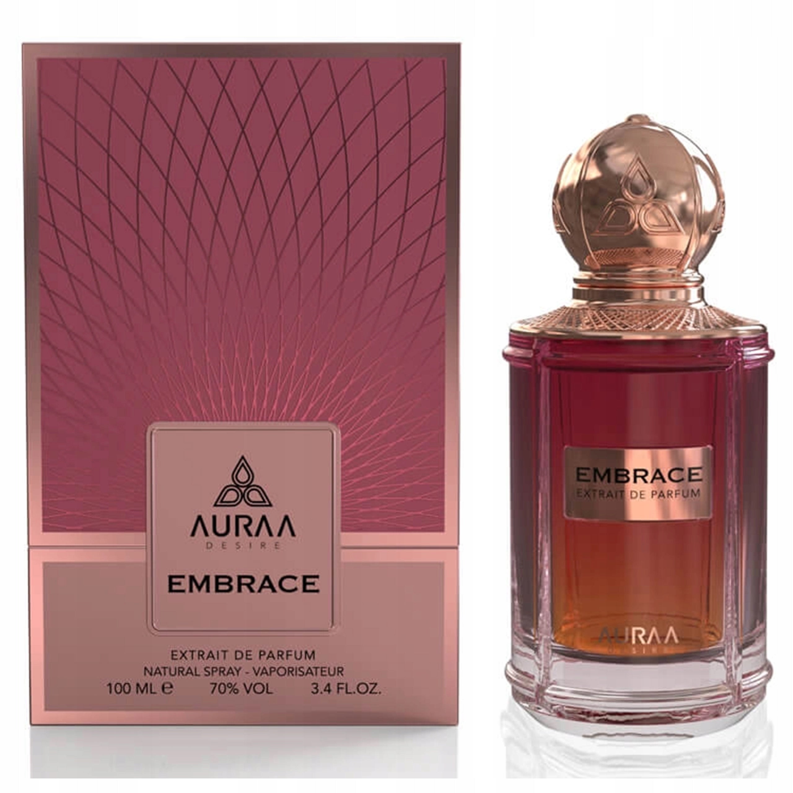 Women's Perfume Arabic Auraa Desire Embrace 100ml Floral Woody Durable Packaging status original