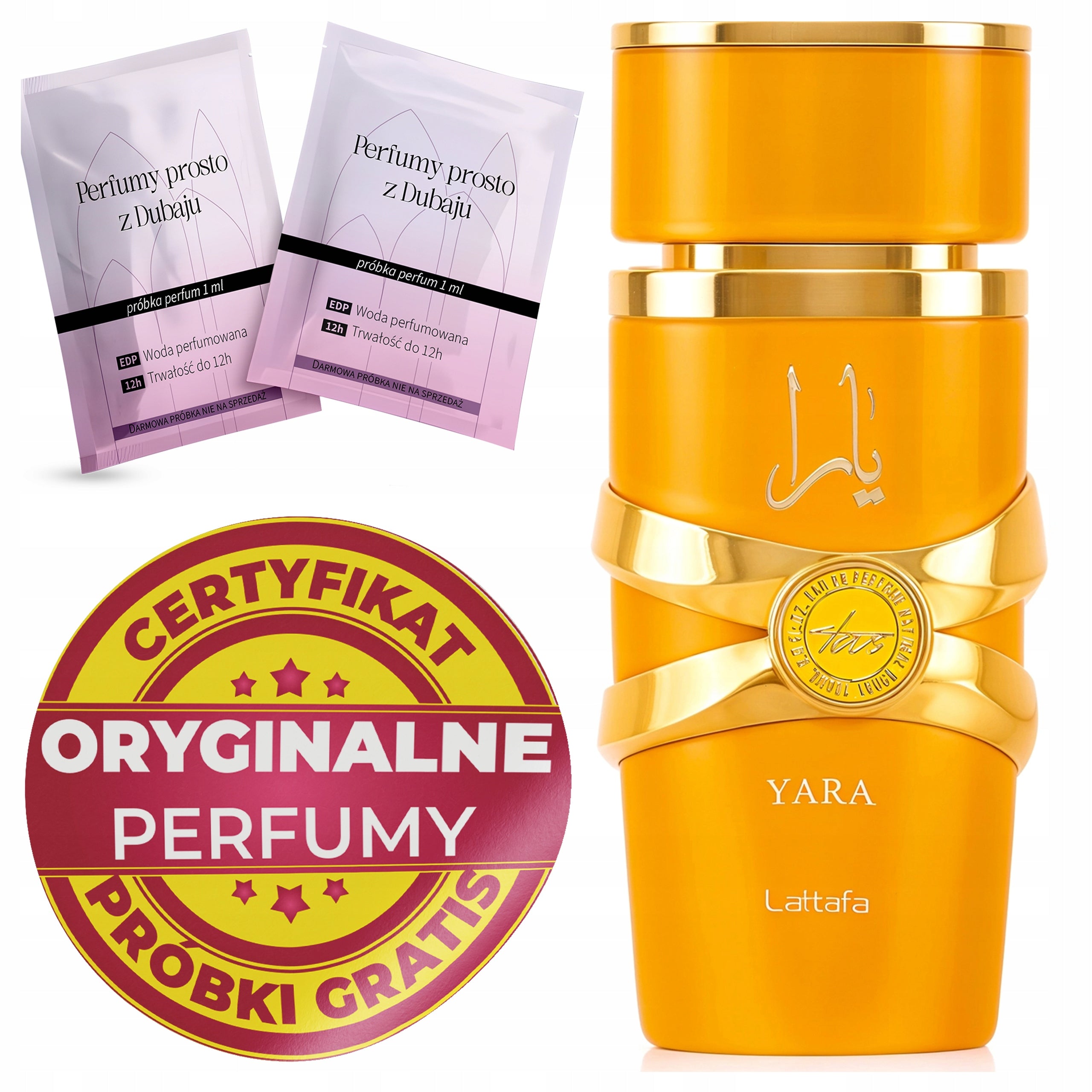 Women's Perfume Arabic Lattafa Yara Tous ORIGINAL + 2 Samples Certificate