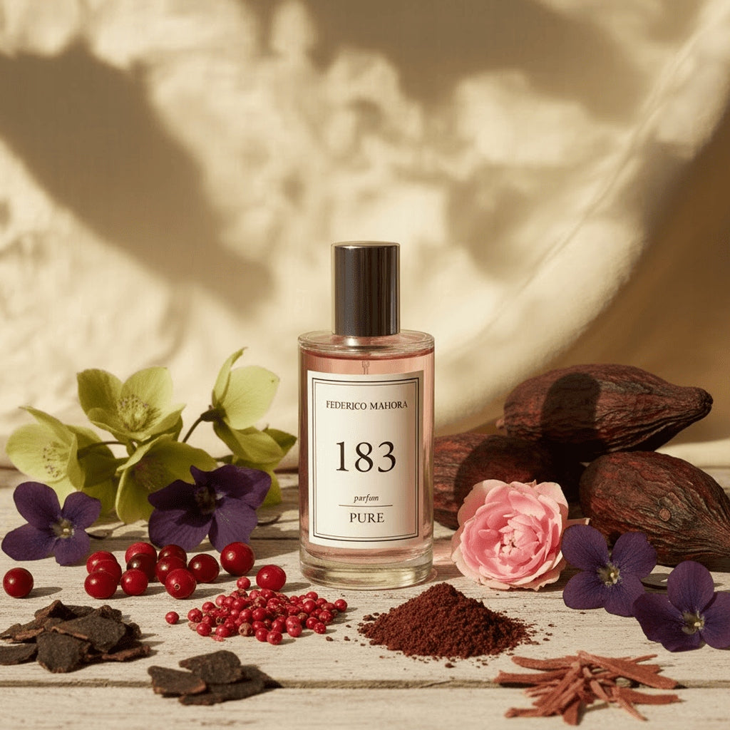 Women's Perfume FM 183 Pure 20% 50ml Floral Cranberry Cocoa Rose Patchouli Packaging status original