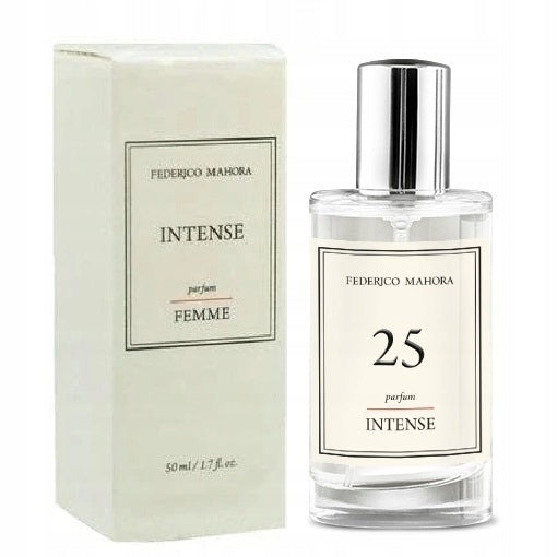 Women's Perfume FM 25 Intense 20% 50ml Floral Green Apple Freesia Cedar Brand FM World