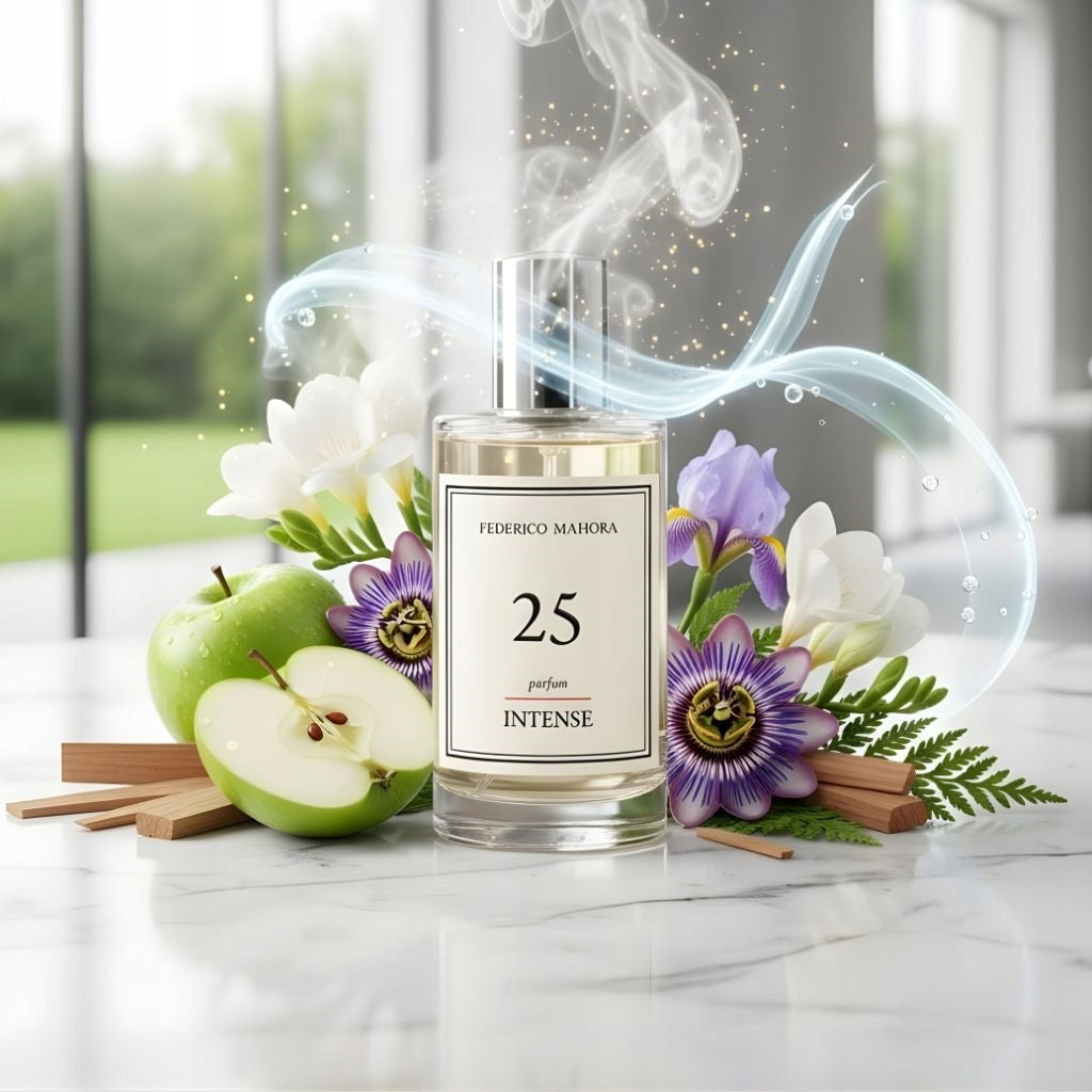 Women's Perfume FM 25 Intense 20% 50ml Floral Green Apple Freesia Cedar Packaging status original
