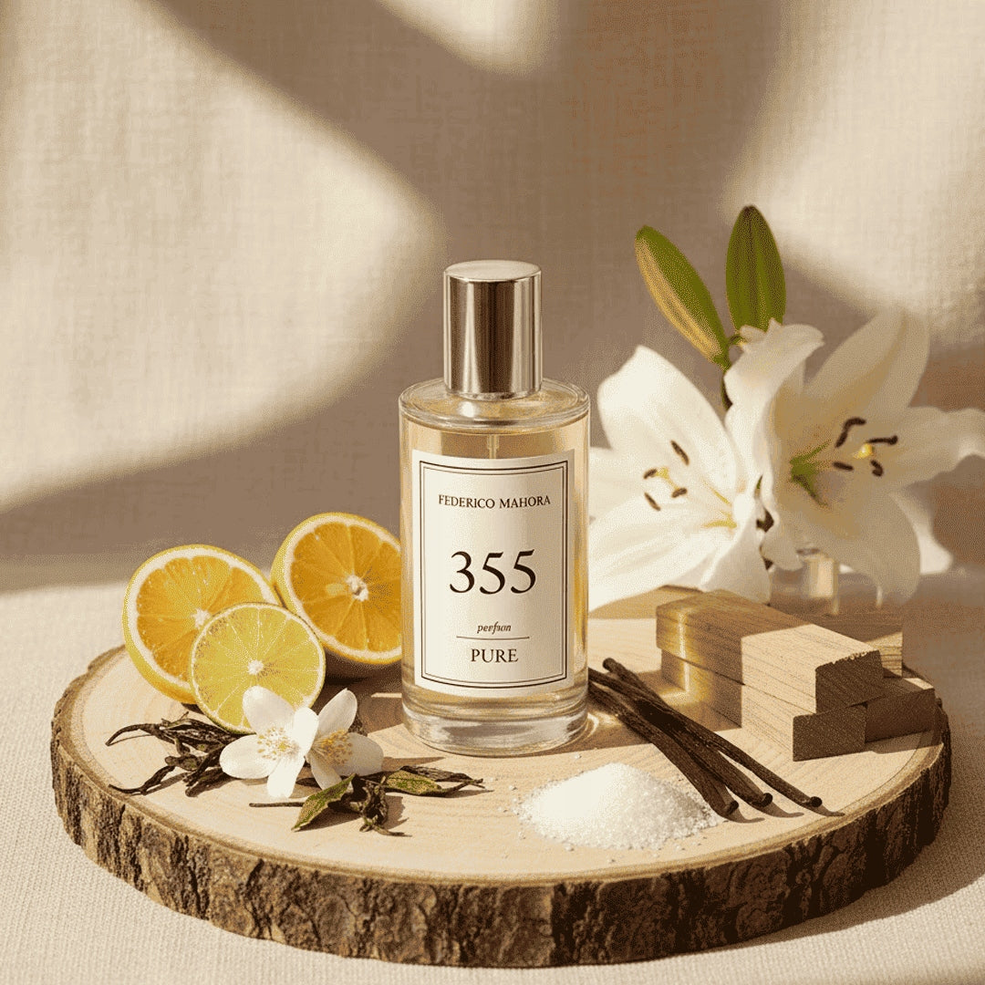 Women's Perfume FM 355 Pure 20% 50ml Floral Citrus Notes Lily Vanilla Packaging status original
