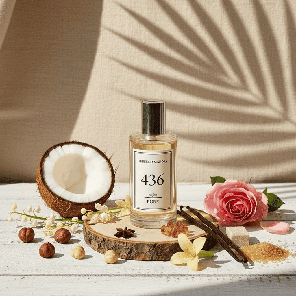 Women's Perfume FM 436 Pure 20% 50ml Oriental Rose Hazelnut Tree Brand FM World