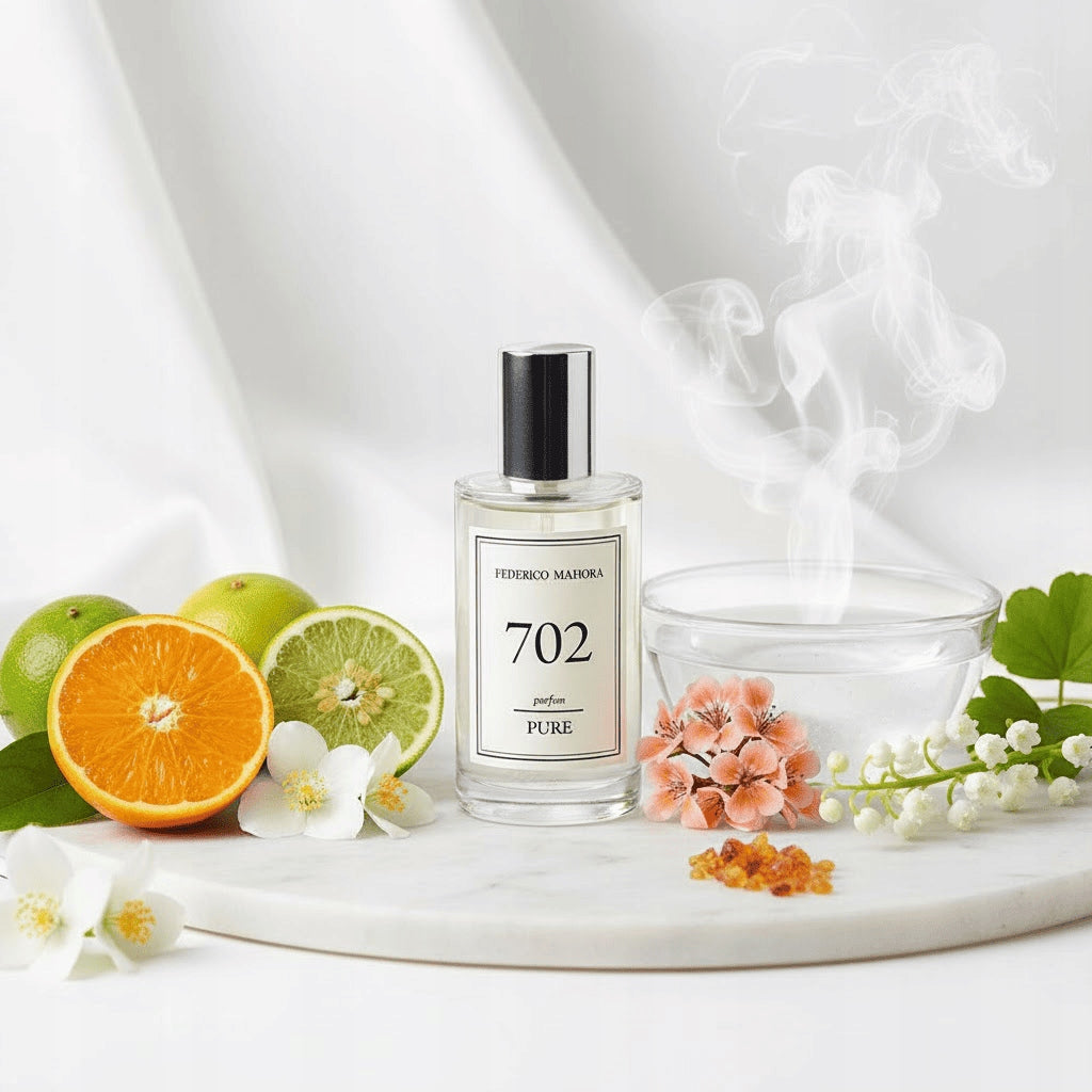 Women's Perfume FM 702 Pure 20% 50ml Floral Citrus Notes Lily Vanilla Packaging status original