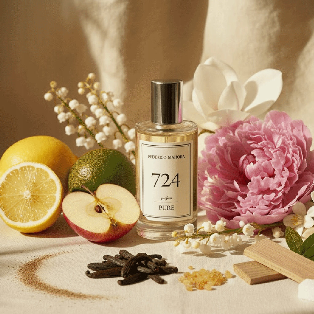 Women's Perfume FM 724 Pure 20% 50ml Floral Lemon Lime Musk Patchouli Packaging status original