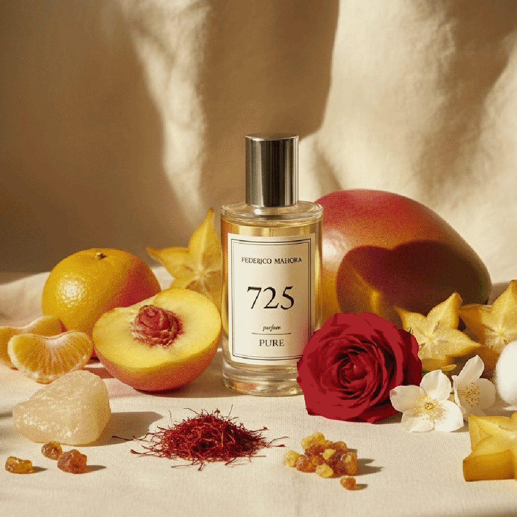 Women's Perfume FM 725 Pure 20% 50ml Floral Mango Fruit Tropical Musk Packaging status original