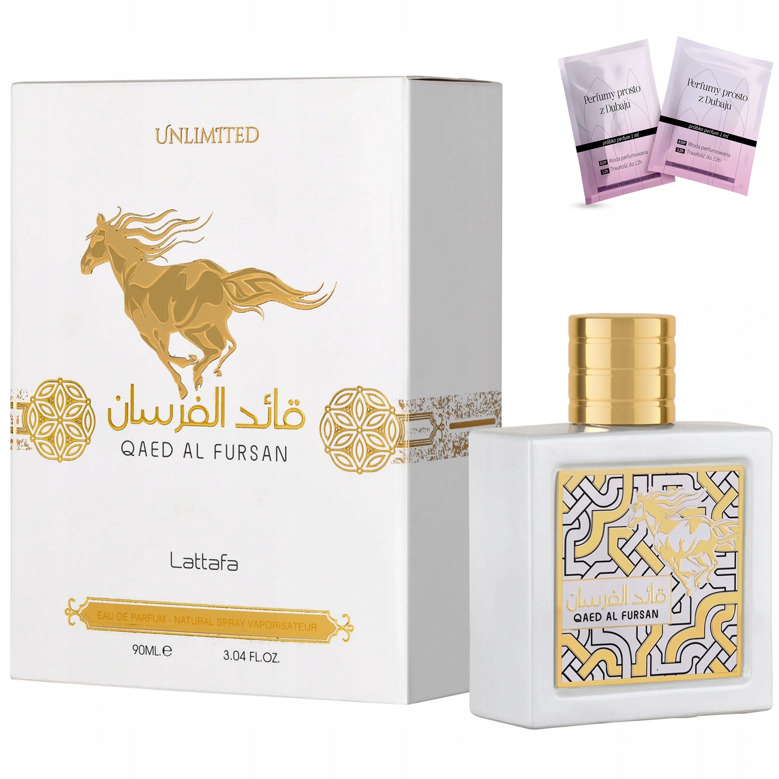 Women's Perfume Lattafa Qaed Al Fursan Unlimited ORIGINAL Samples Packaging status original