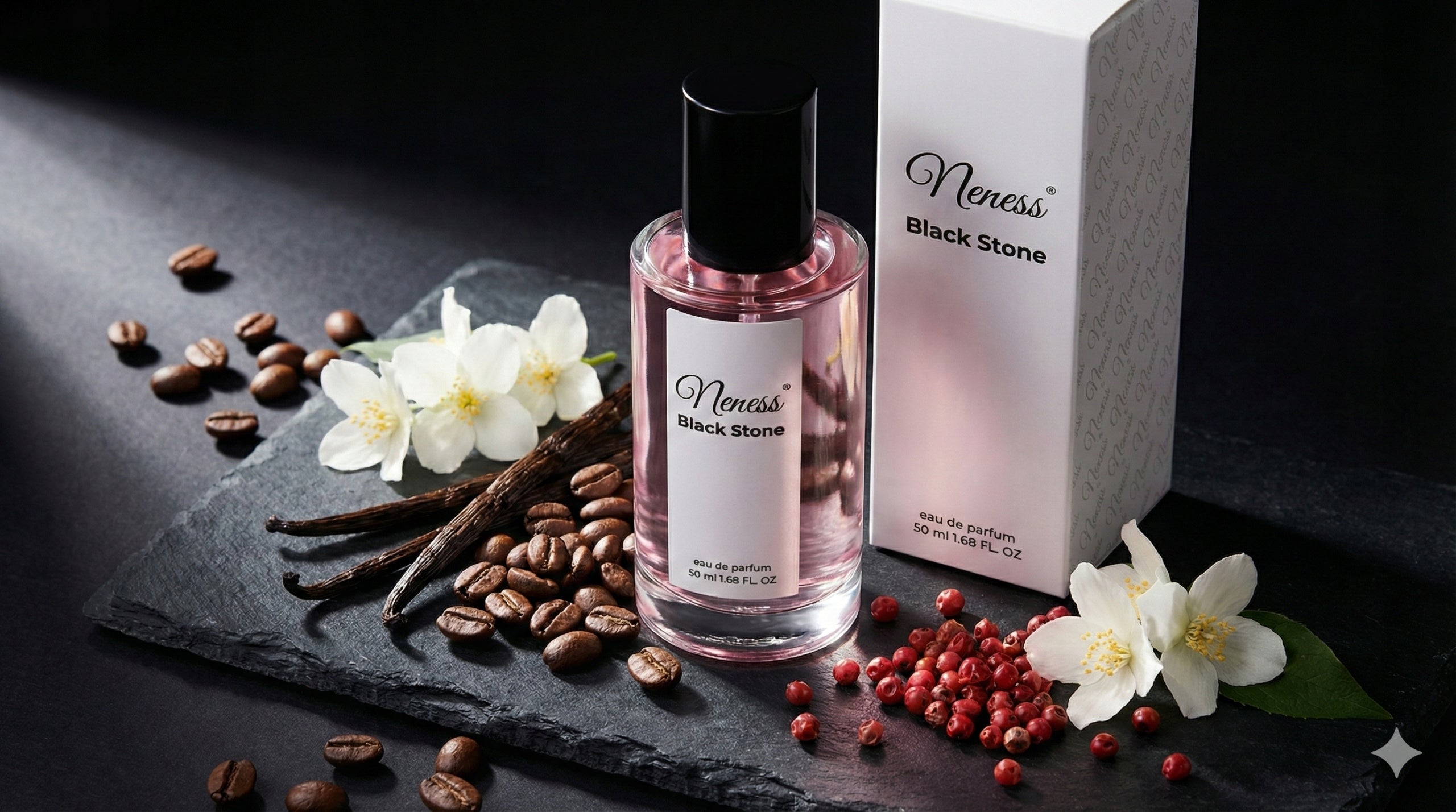 Women's Perfume Neness Black Stone 50 ml No. 199 permanent fragrance Packaging status original