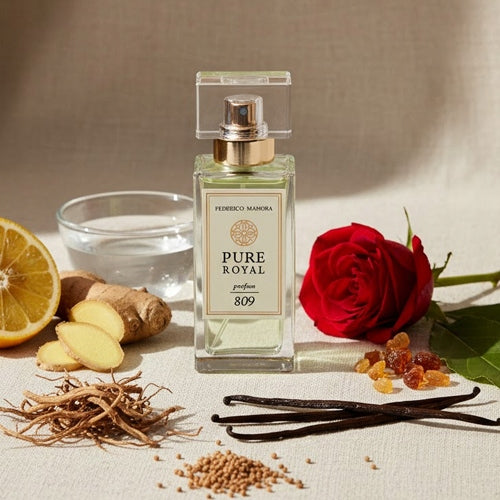Women's Perfume PURE ROYAL 809 50ml GOLDEN EDITION Oriental Ginger Musk Packaging status original