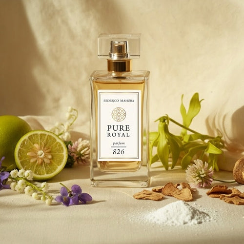 Women's Perfume PURE ROYAL 826 50ml Floral Aldehyde Lily of the Valley Jasmine Musk Packaging status original