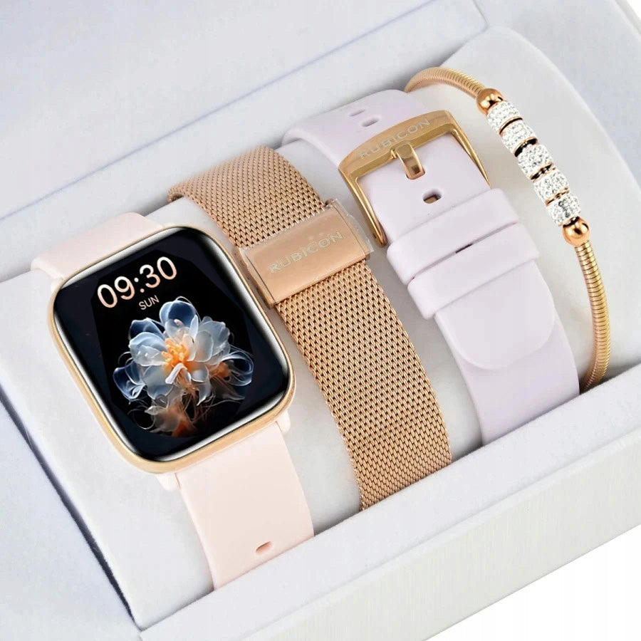 Women's SMARTWATCH Rubicon Set WITH CONVERSATIONS 3 GIFT STRAPS