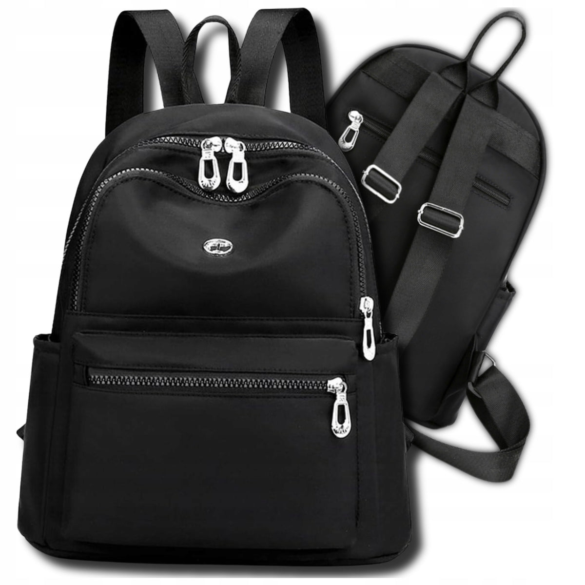 Women's School Backpack Elegant Urban Black Waterproof roomy travel