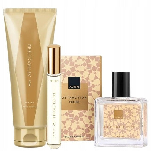 Women's Set Avon Attraction [Perfume 30ml + Lotion + Perfume] Packaging status original