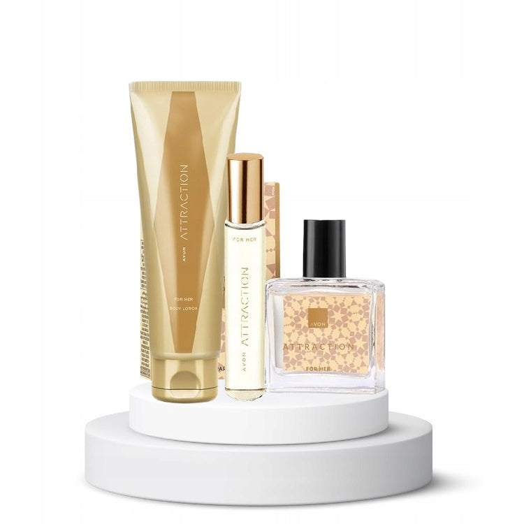 Women's Set Avon Attraction [Perfume 30ml + Lotion + Perfume]