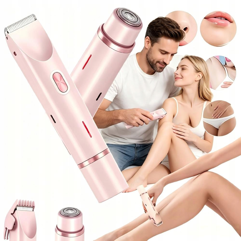 Women's Shaver 2in1 for Intimate Places Waterproof IPX7 Pink