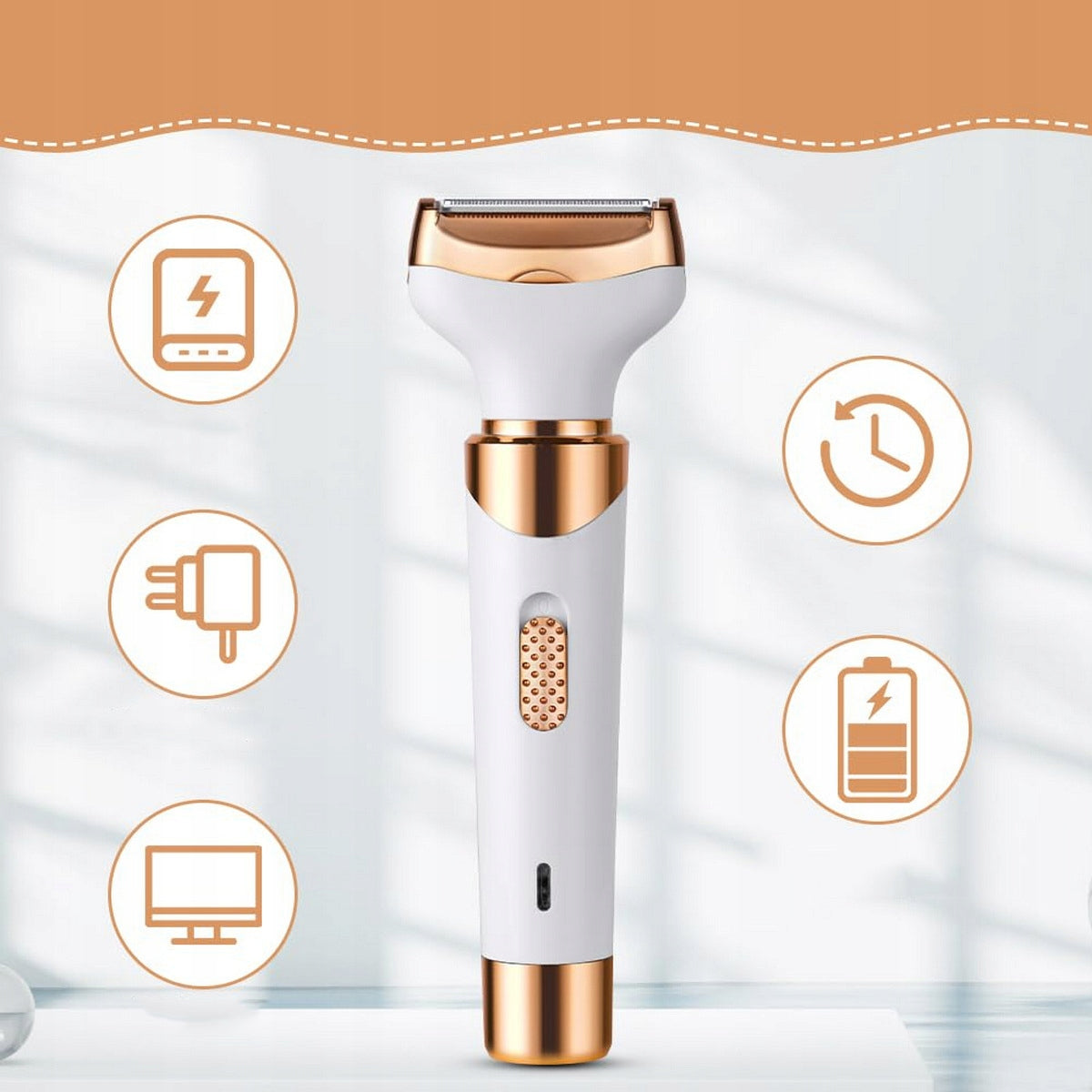 Women's Shaver Body Leg Epilator Bikini Underarm Mustache Eyebrow Delicate 4in1 Brand no brand