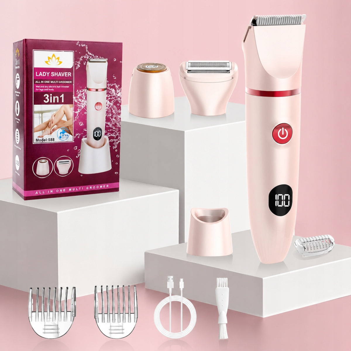 Women's Shaver USB Epilator for Legs, Body, Intimate and Armpits Type hybrid