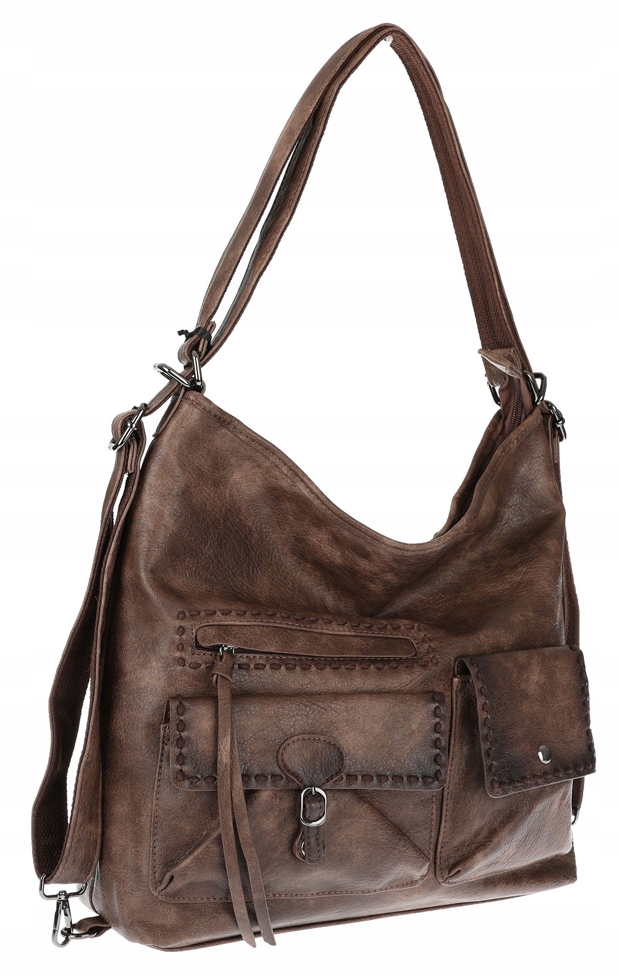Women's Shopper Backpack 2in1 bag SP93431 Chocolate Packaging status original