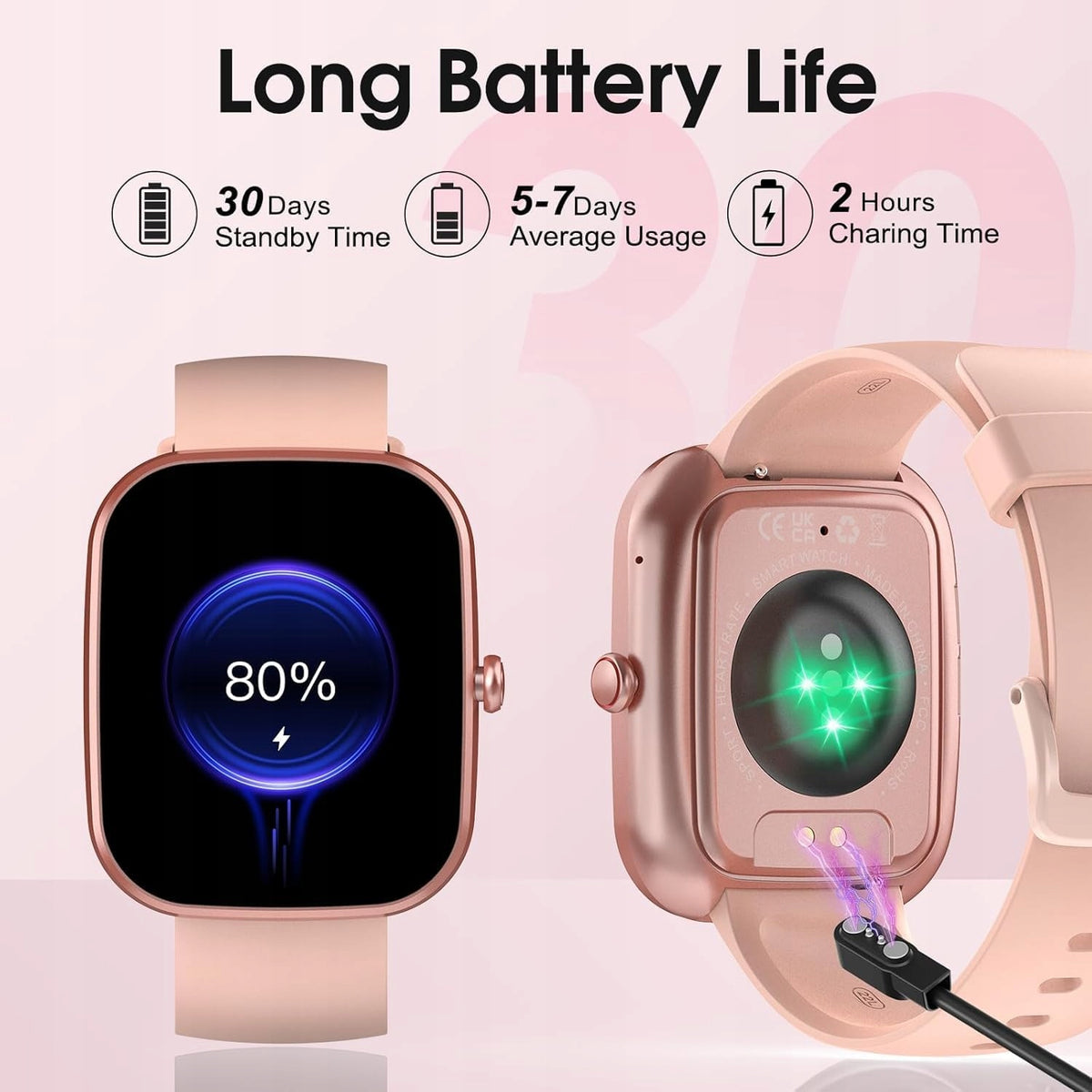 Women's Smartwatch Csasan T70 1,91” HD Rose Gold Talk BT Manufacturer code 2BEUG-T70
