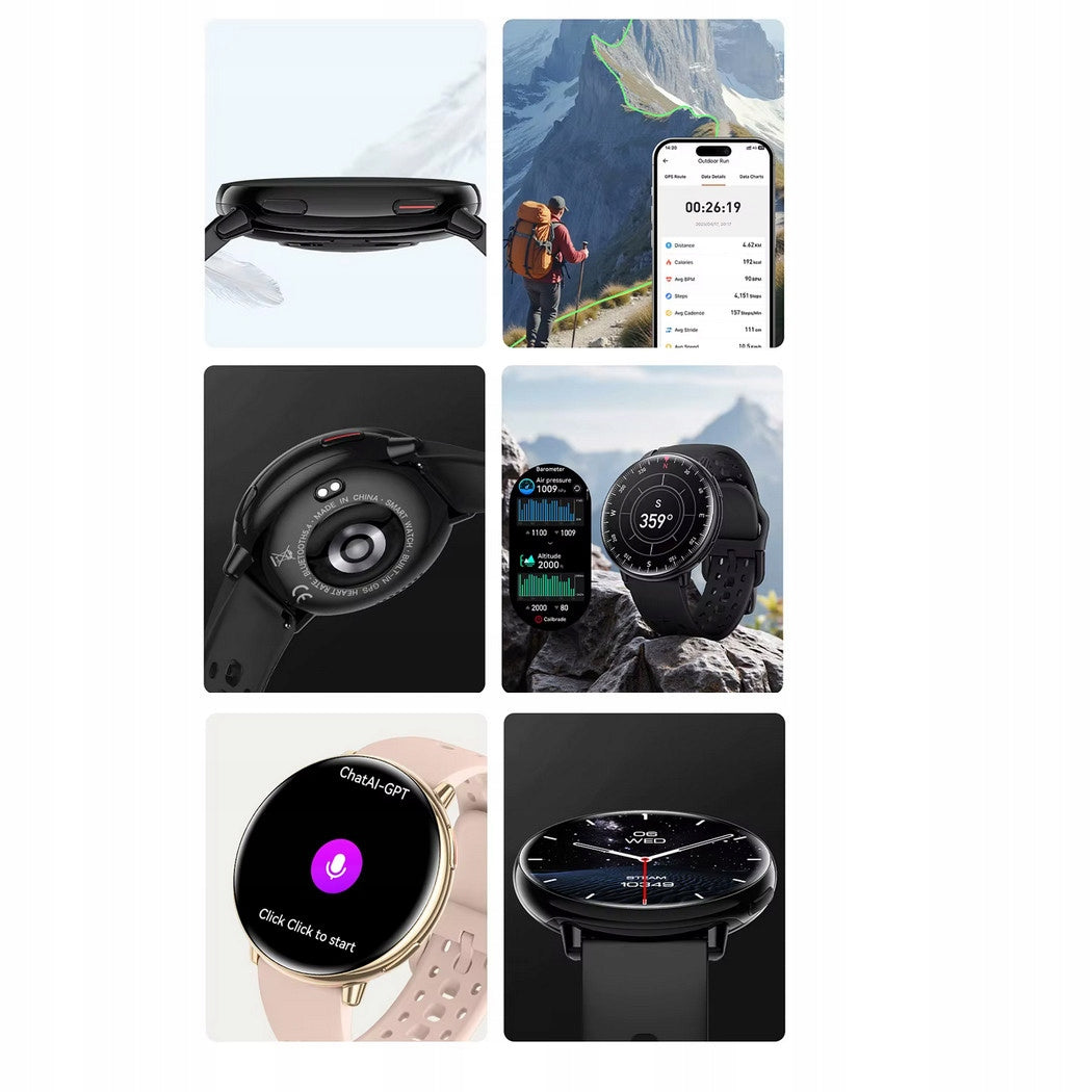 Women's Smartwatch Elegant GPS, BT Calls, 2 Straps Included + Foil Brand Smart-Trend