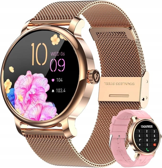 Women's Smartwatch, Fitness Tracker with Pedometer, iOS Android Gold Model other