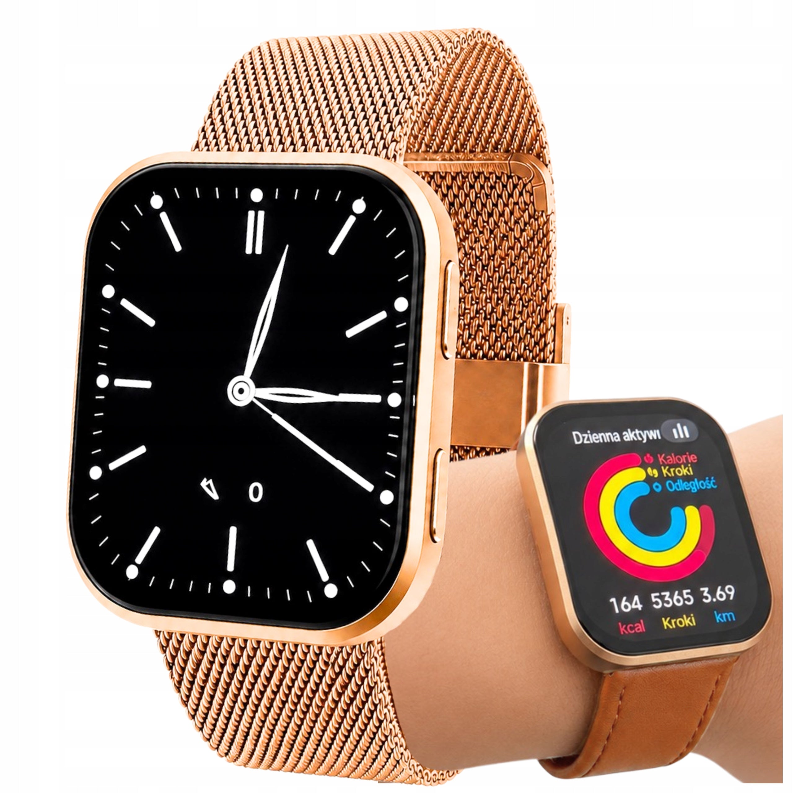 Women's Smartwatch Gold with Bracelet Lightweight, Large Screen, Bluetooth 5.3 256Mb
