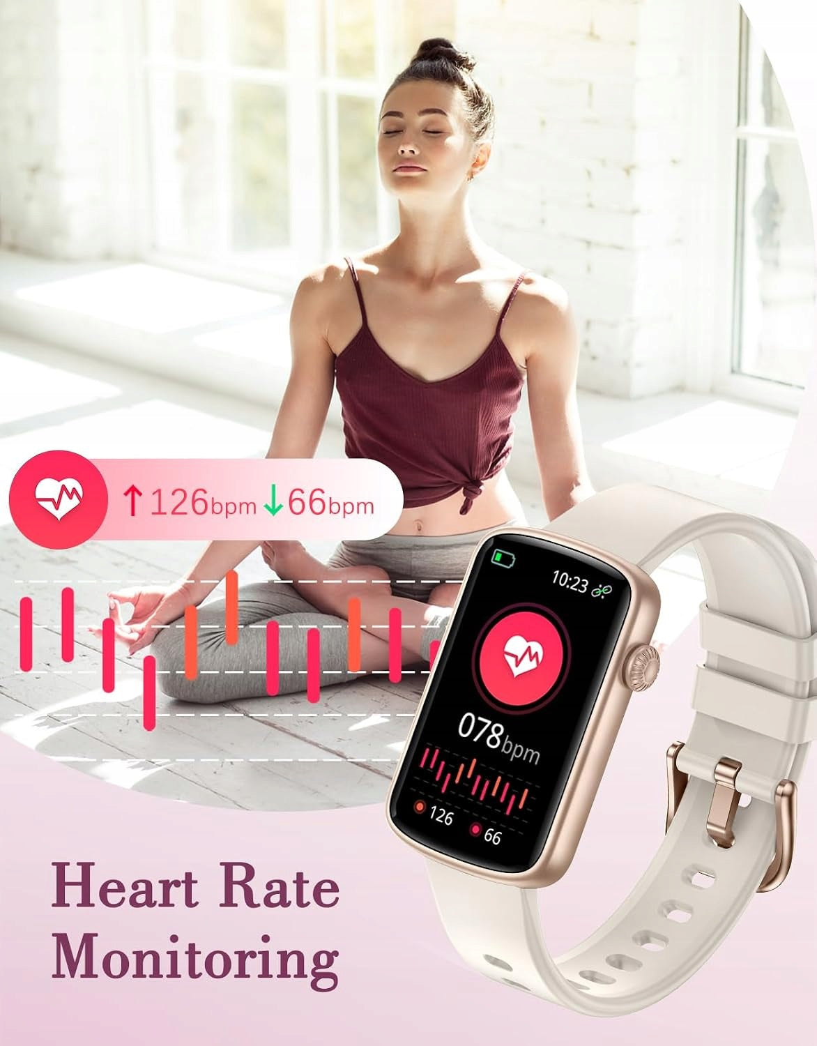 Women's Smartwatch HD 1,47" Pulse Oximeter IP68 24 Sports Modes Bluetooth Model other