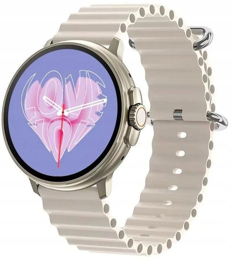 Women's Smartwatch RUBICON RNCF15 Titanium/Light Latte SMARUB260