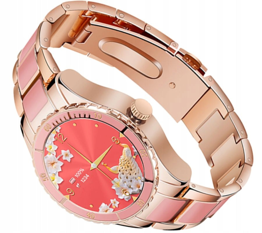 Women's Smartwatch Rubicon RNCE82 Pink Packaging status original