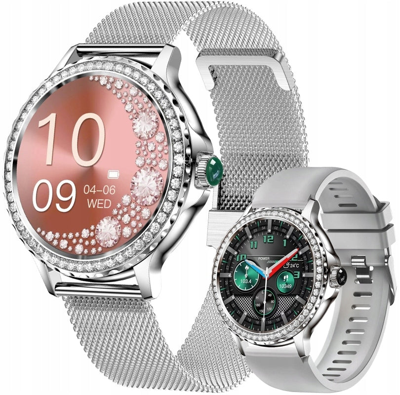 Women's Smartwatch Rubicon RNCF19-1 Silver Bracelet + Strap