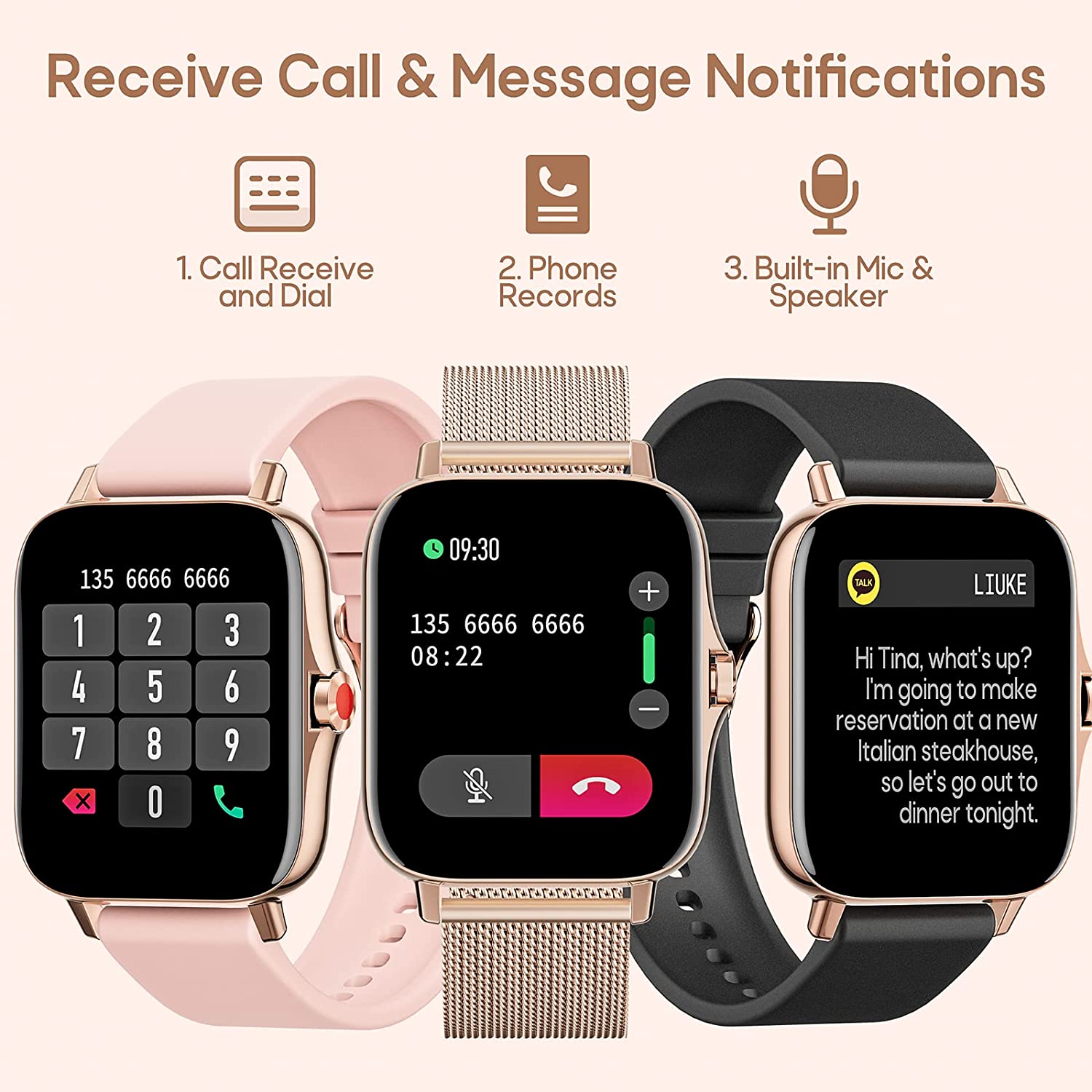 Women's Smartwatch Two Bracelets Brand no brand