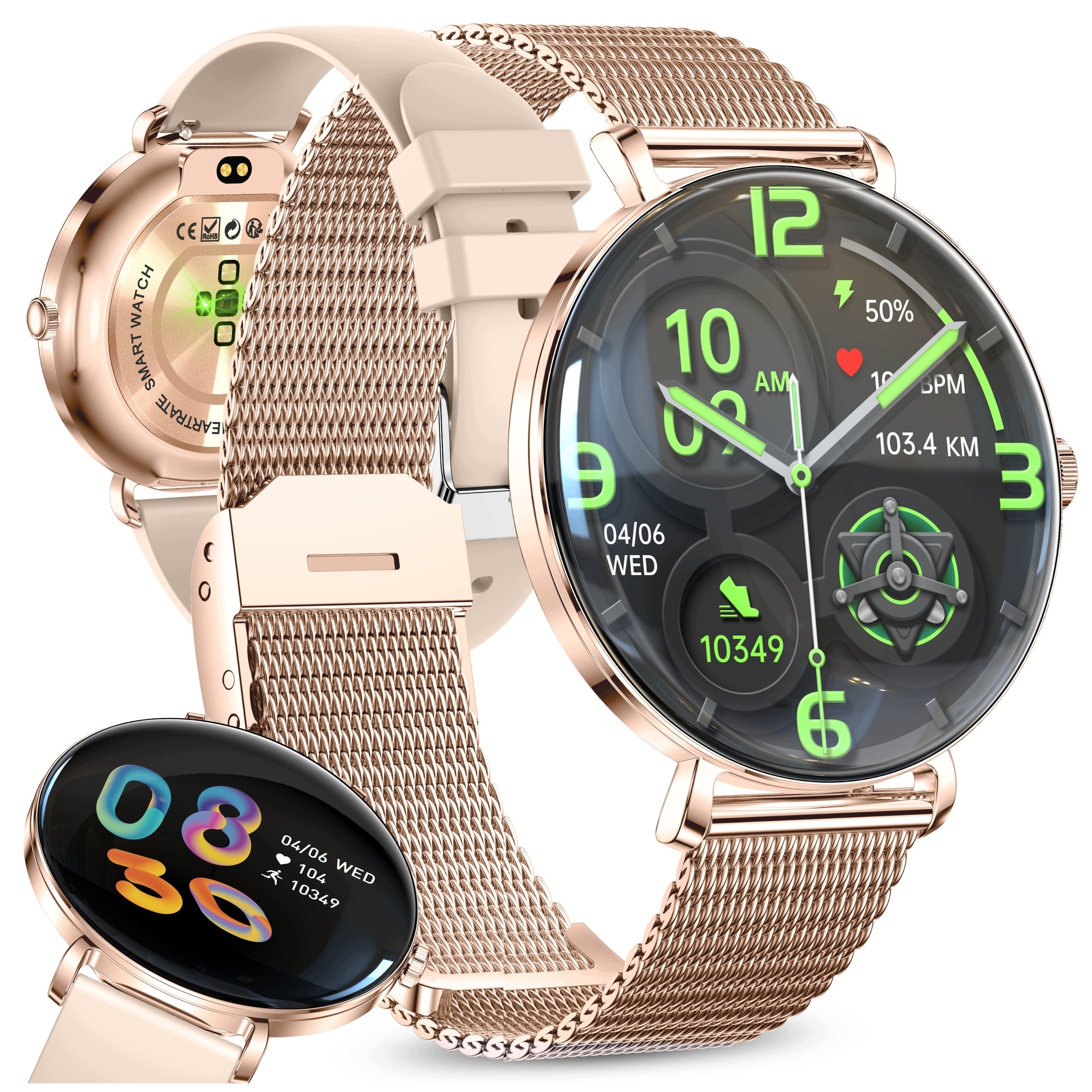 Women's Smartwatch Waterproof Conversation Menu PL AmoLED Sport IP68