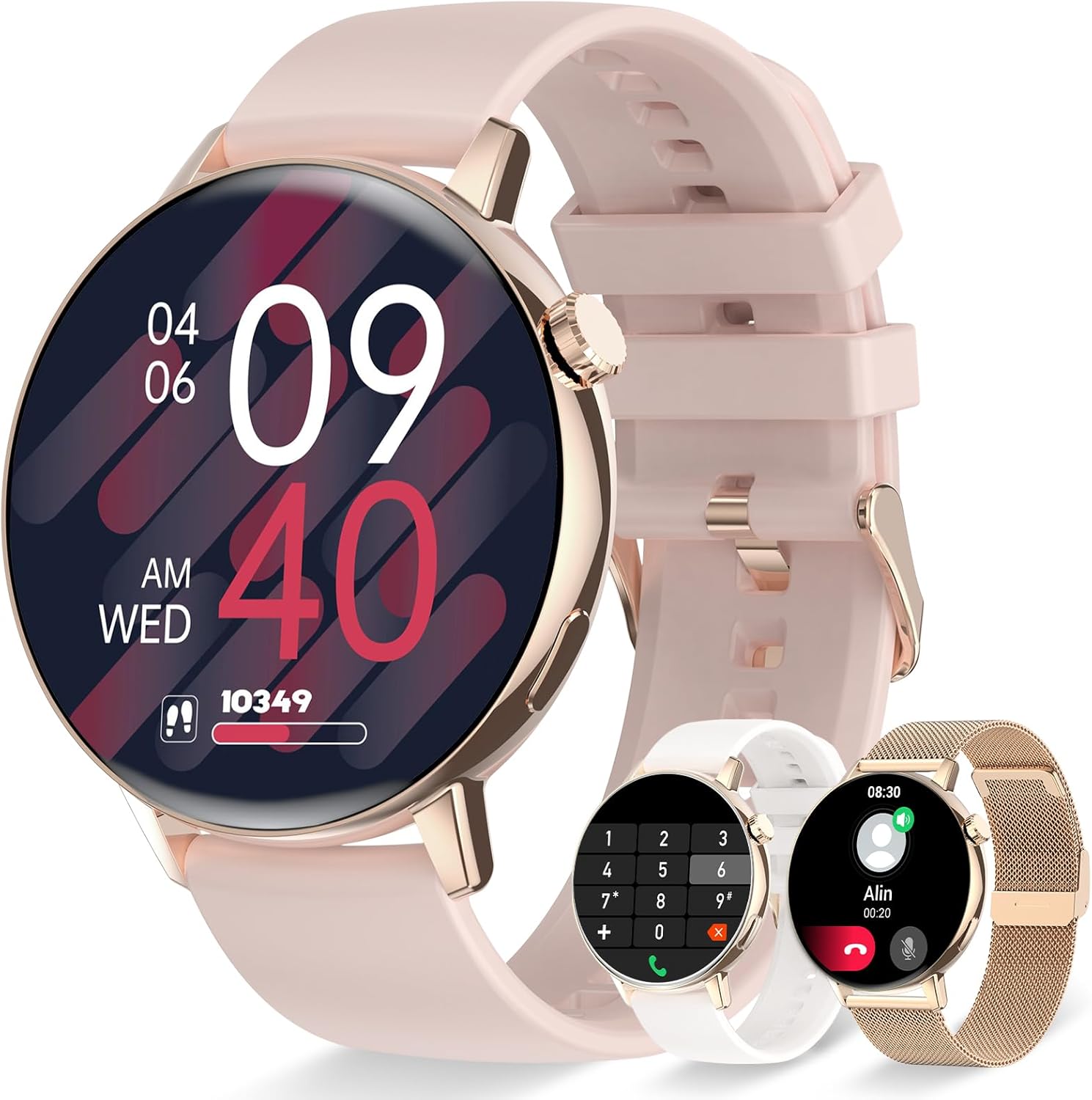 Women's Smartwatch with Pedometer, Heart Rate Monitor, Sleep Monitor, DIY Shield