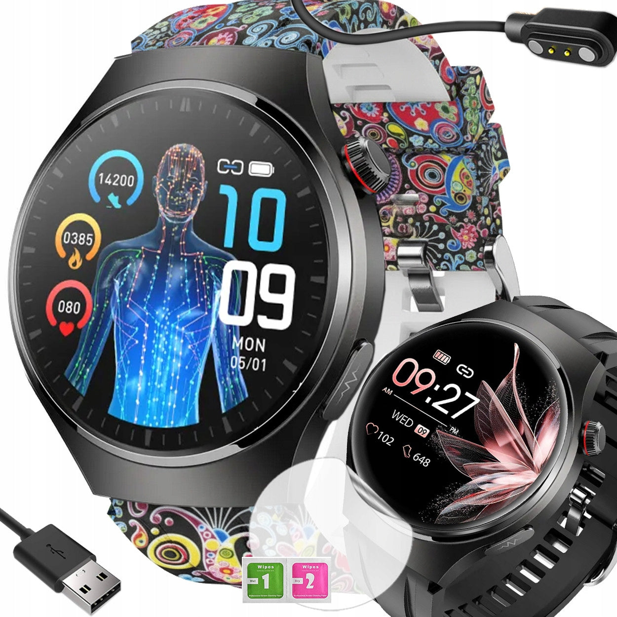 Women's Smartwatch with Thermometer, 440 mAh - Style and Function