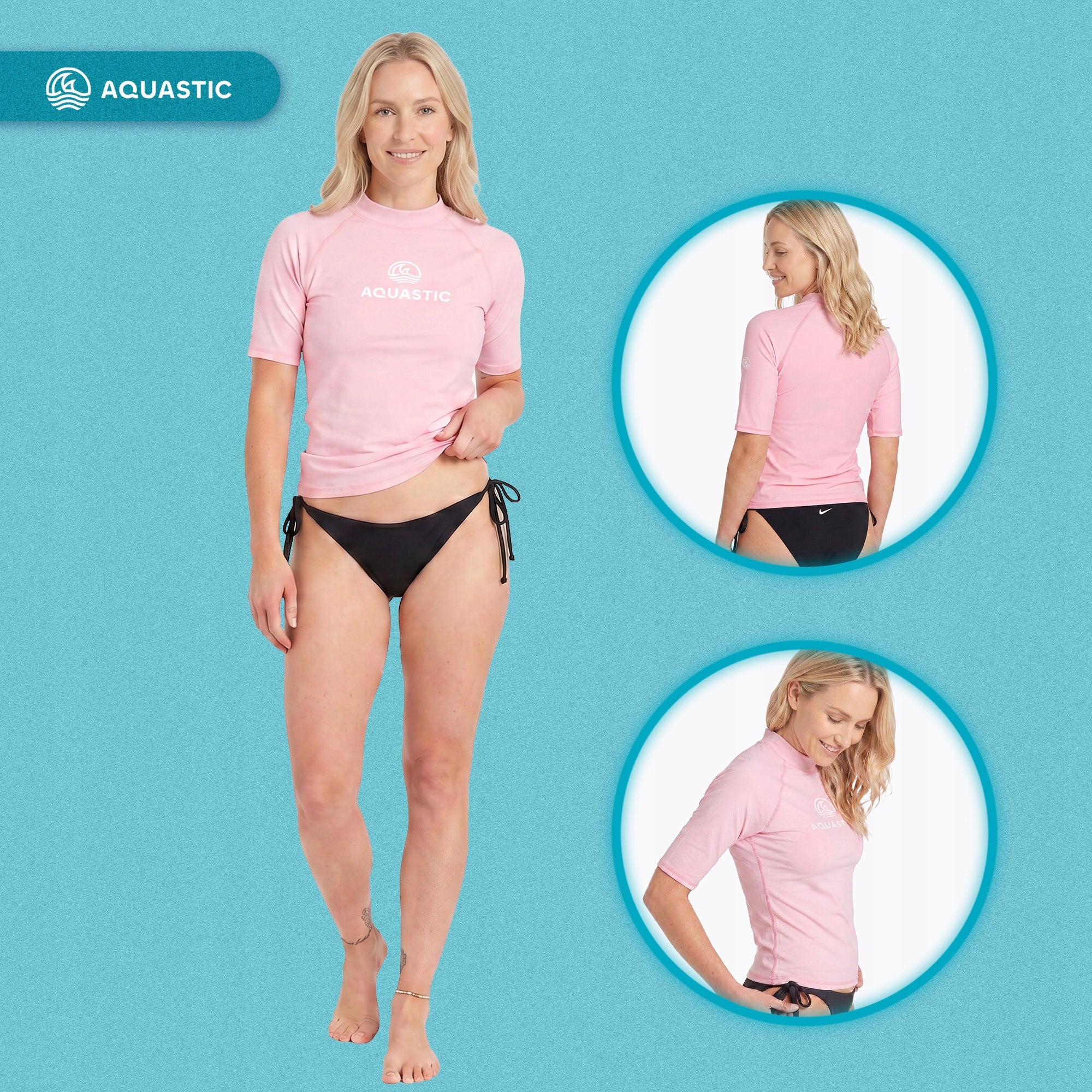Women's T-shirt AQUASTIC Rimos WMNS UV 50+ UPF ELASTIC QUICK-DRYING M Collection wiosna/lato