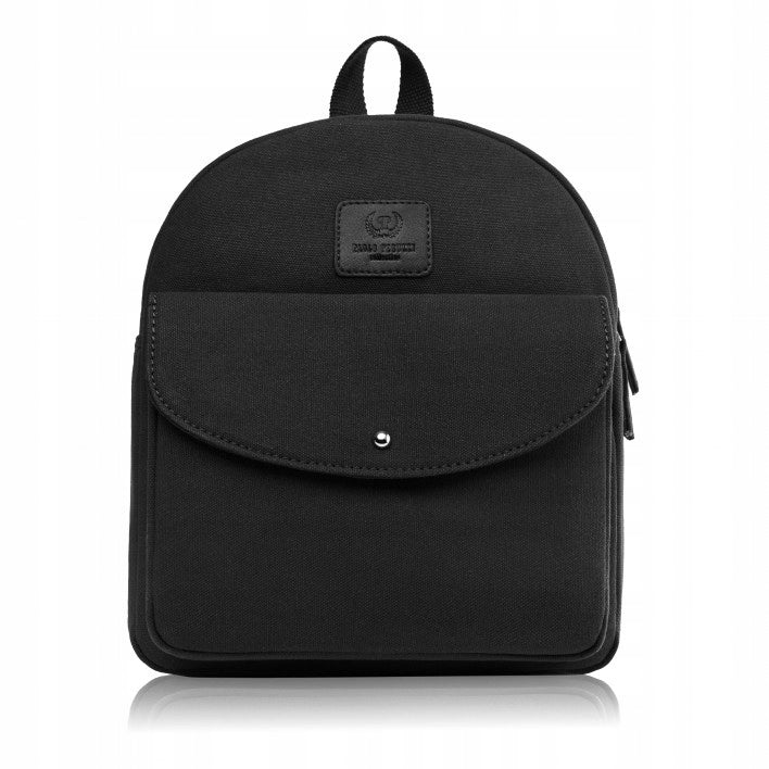 Women's Urban Backpack Black Vegan Youth Fashionable Paolo Peruzzi