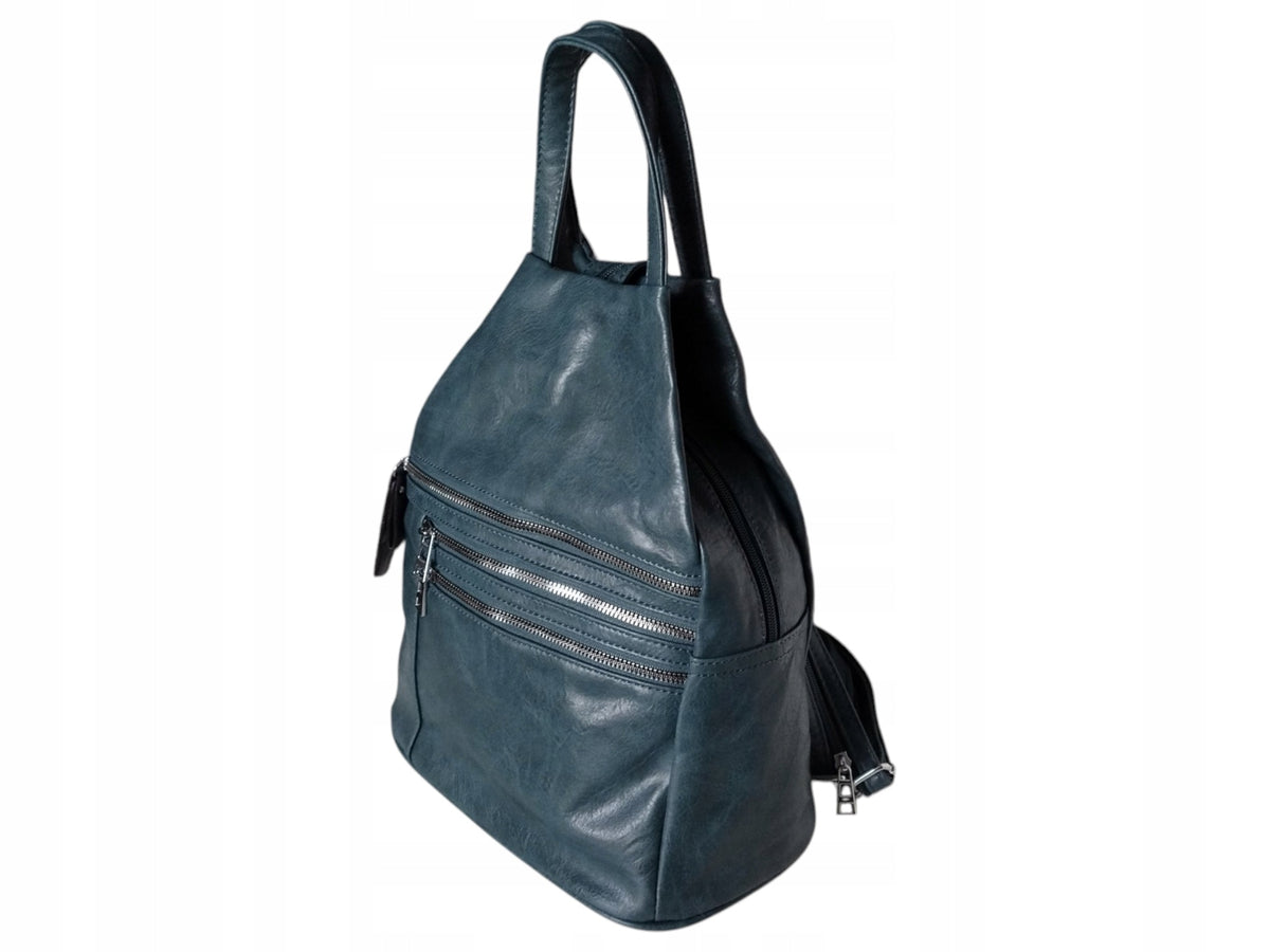 Women's Urban Shoulder Bag with Eco Leather Blue Packaging status original