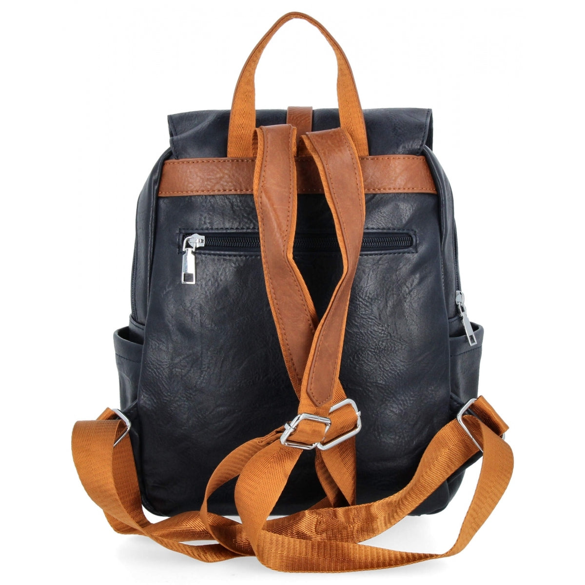 Women's Vintage Backpack by Herisson 15B315 Navy Blue Dimensions small (smaller than A4)