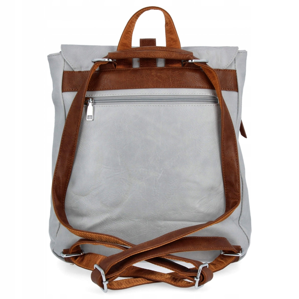 Women's Vintage XL Backpack by Herisson 1652H2023-11 Light Grey Dimensions large (A4 size)
