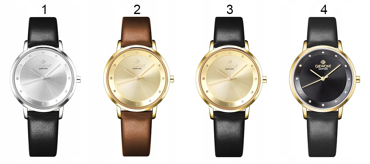 Women's Watch Giewont Leather Strap Elegant GW4130 + BOX + ENGRAVING Packaging status original