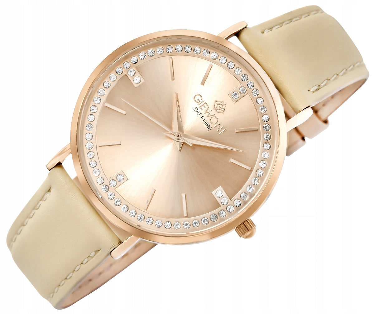 Women's Watch Giewont Sapphire Rose Gold GW5390-A5+BOX Brand Giewont