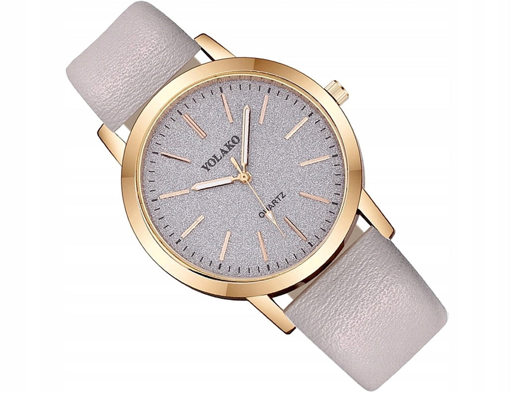 Women's Watch Grey GLITTER Dial Gold Brand no brand
