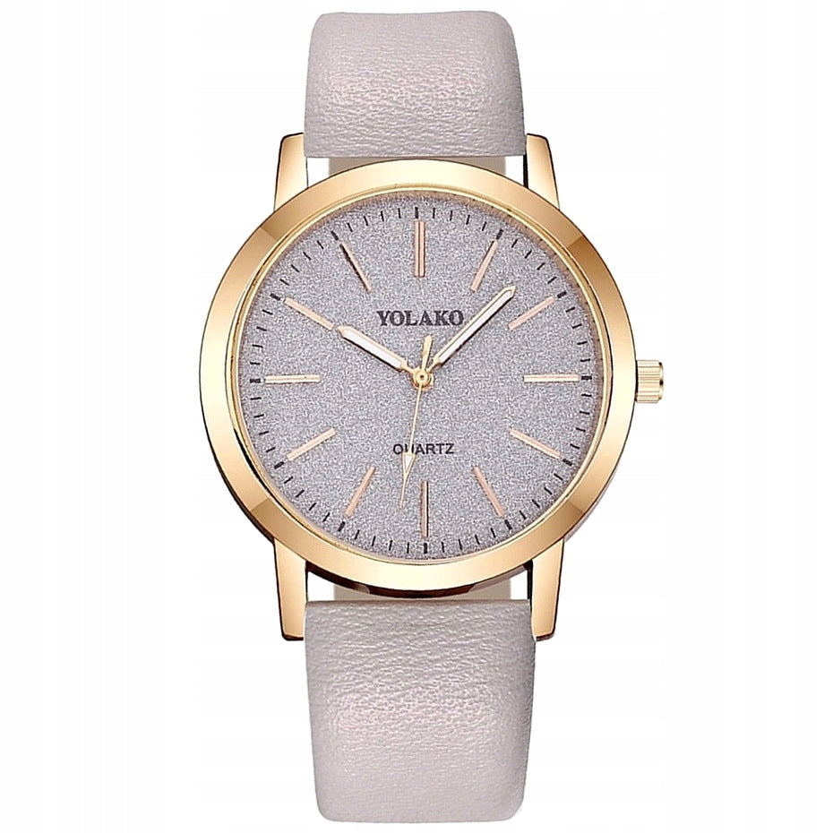 Women's Watch Grey GLITTER Dial Gold